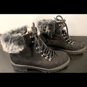 Winter fur lined hiking style boot